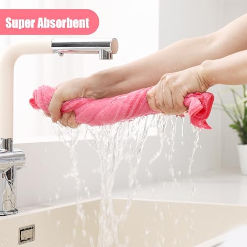 Homaxy Microfiber Kitchen Towels and Dishcloths Sets, 12 Pack - Image 3