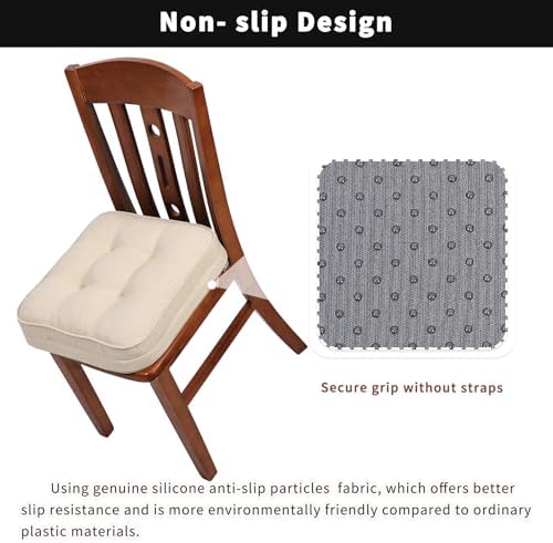 GOFORIT Tufted Shredded Memory Foam Chair Pads，Kitchen Chair Cushions - Image 5