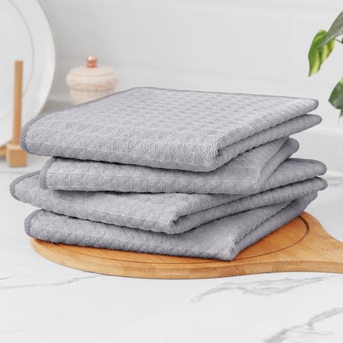Homaxy Microfiber Waffle Weave Kitchen Towels, 6 Pack - Image 6