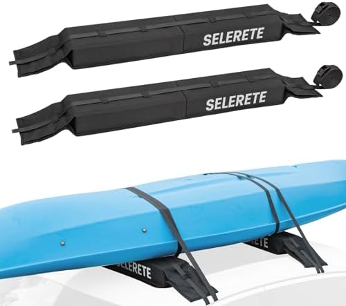 Universal Car Soft Kayak Roof Rack Pads by Selerete
