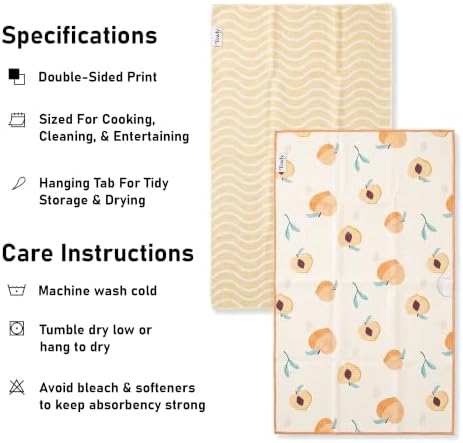 Kitchen Towels Set of 2, Double-Sided 16x28 Microfiber Waffle Weave Dish Towels - Image 7