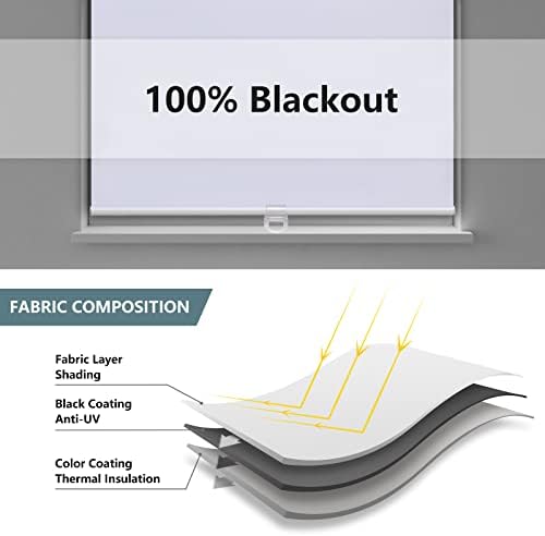 AOSKY Cordless Roller Shades Blackout Blinds - Image 4