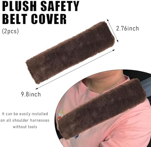 Yourkar 2 PCS Car Seat Belt Cover, Soft Auto Seatbelt Protector - Image 2