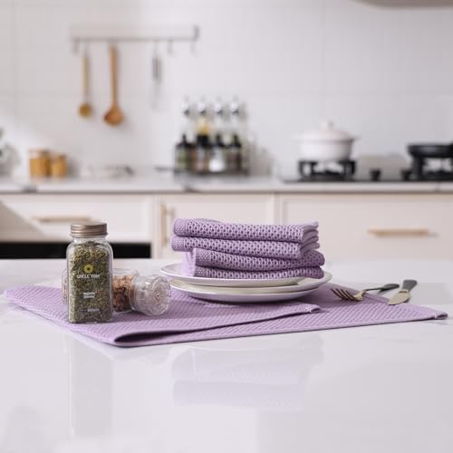 Kitinjoy 100% Cotton Waffle 4-Pack Kitchen Towels - Image 5