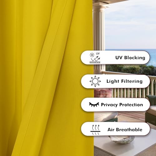 BONZER Outdoor Curtains for Patio Waterproof Thick - Image 4