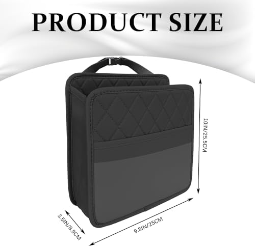 Car Seat Back Organizer, Leather Backseat Hanging Storage Bag, Car Large - Image 2