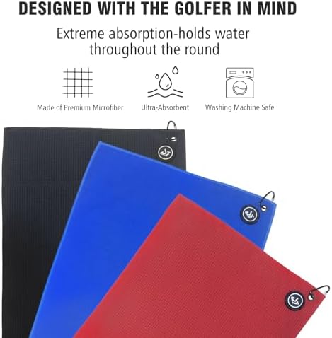 Dragon tiger Magnetic Golf Towels, Dark Blue, 2 Pack - Image 2