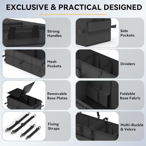 Car Trunk Organizer SUV Collapsible Car Caddy Truck Storage Heavy Duty Oxford - Image 6