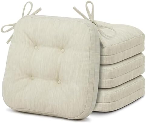Shinnwa Dining Chair Cushions Set of 4, Dual-Layer Memory Foam Kitchen Chair by Shinnwa