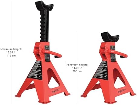 Amazon Basics Steel Jack Auto Stands, 3 Ton Capacity, Adjustable Height - Image 5