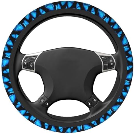 Blue Butterfly Steering Wheel Covers Non Slip Neoprene Steering Wheel Protector - Image 3