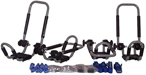 Battleship Gray Folding J-Style Kayak Rack ROOF TOP and WALL Carrier Bundle - Image 2