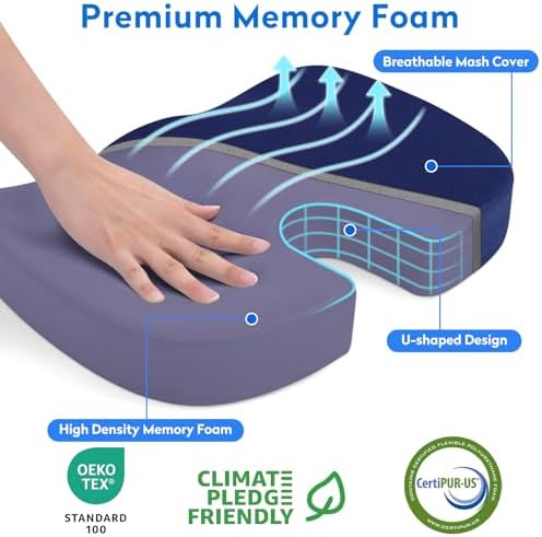 CushZone XXL Memory Foam Seat Cushion - Image 2