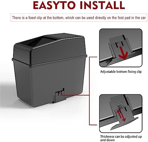 1 Pack Car Trash Can with Lid, 8.2" x 7.8" x 3.9" Capacity Universal Waterproof - Image 3