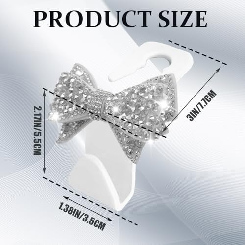 2PCS Car Seat Headrest Hooks, Car Bag Hooks, Cute Bow Knot Vehicle Seatback - Image 2