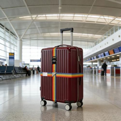 Cross-Strap，Combination Lock Luggage Straps, Adjustable Suitcase Belts - Image 5