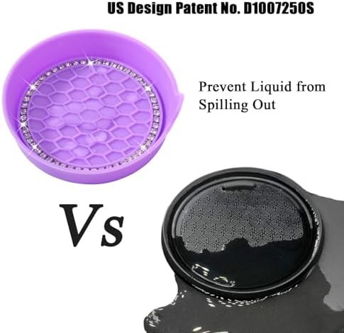 Amooca 4-Pack Car Cup Holder Coaster Bling Crystal Rhinestone Car Interior - Image 5