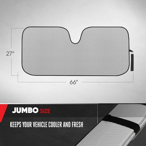 Motor Trend Gray Accordion Folding Car Windshield Sun Shade - Image 3