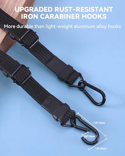 Heavy Duty 24" Flat Adjustable Carabiner Bungee Cords - Image 5