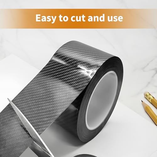 Car Door Sill Protector Tape, 2.76 in x 33 Ft Carbon Fiber Door Edge Guards - Image 6