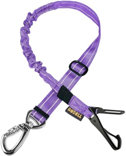 AUBELL Dog Seat Belt for Car, Updated 3-in-1 Bungee Dog Car Harness by AUBELL