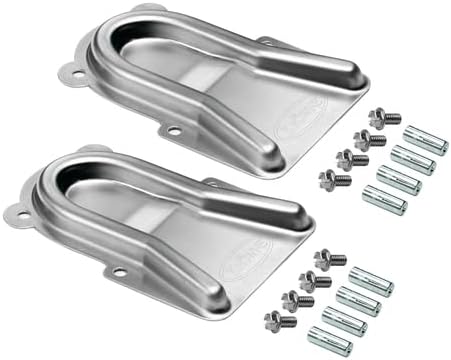 Caster Positioning Kit, 2 Floor-Mounted Chocks, 8 Screws, 8 Drop-in Anchors by FoodServiceEssentials
