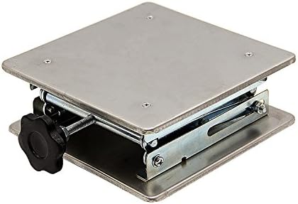 HFS 6x6" Stainless Steel Lab Jack Lift Table Scissor Stand Platform Max. Height - Image 2