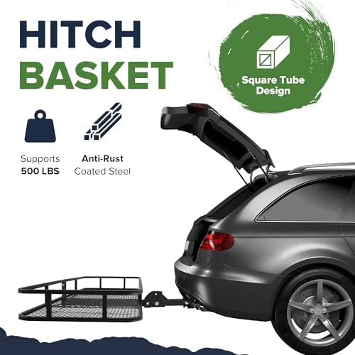 ARKSEN 60" x 23" x 5.5" Folding Hitch Cargo Carrier w/500D Bag&Straps - Image 3