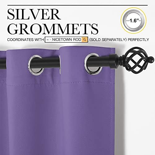 NICETOWN Lilac Purple Blackout Curtains - Image 3