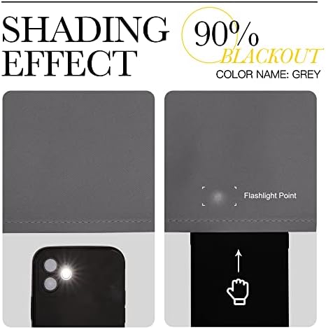 NICETOWN Grey Blackout Curtain Panels - Image 5