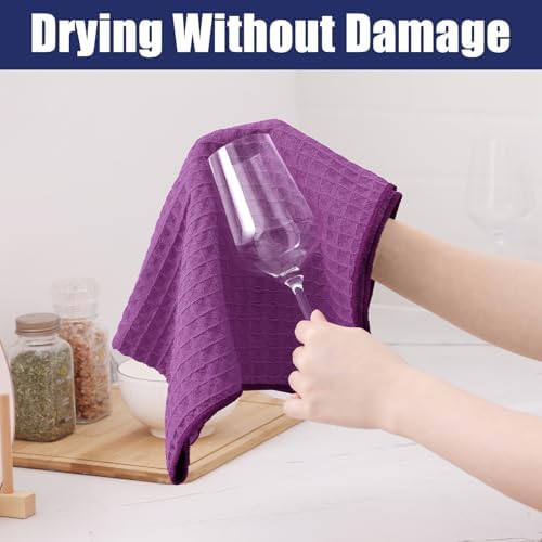 Homaxy Microfiber Waffle Weave Kitchen Dish Cloths, 6 Pack - Image 4
