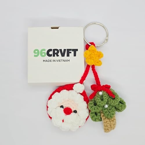 Cute Crochet Pine Tree Santa Claus Christmas Hanging Plant - Image 3