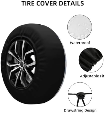 Vanilla Wildflowers Spare Tire Cover 17 inch Wheel Colorful Plants Protectors - Image 7