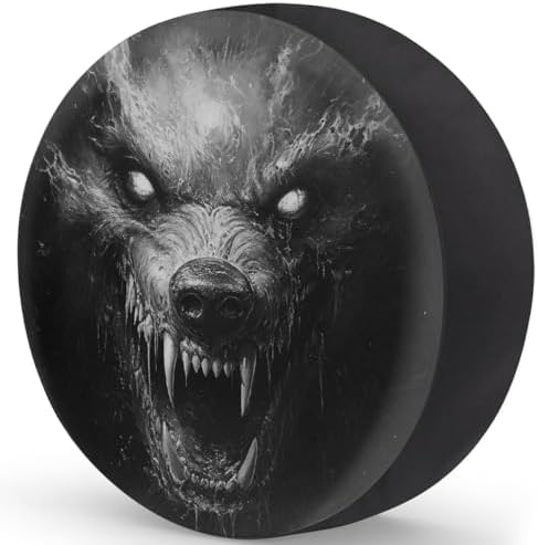 Wolf Spare Tire Cover 17in Spare Wheel Covers Tire Storage Cover - Image 2