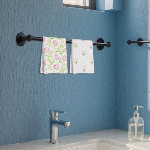 2 Pcs Floral Kitchen Towels Decorative Hand Towels - Image 4