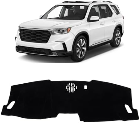KUST Black Dash Cover for Honda Pilot 2023-2025 2026 Polyester Dashboard Cover by KUST
