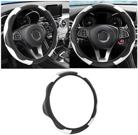 Osilly 15 Inch Carbon Fiber PU Leather Steering Wheel Cover by Osilly