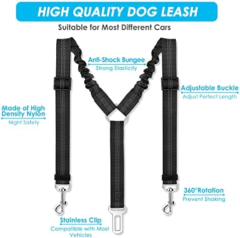 SlowTon Double Dog Seat Belt for Car - Image 3