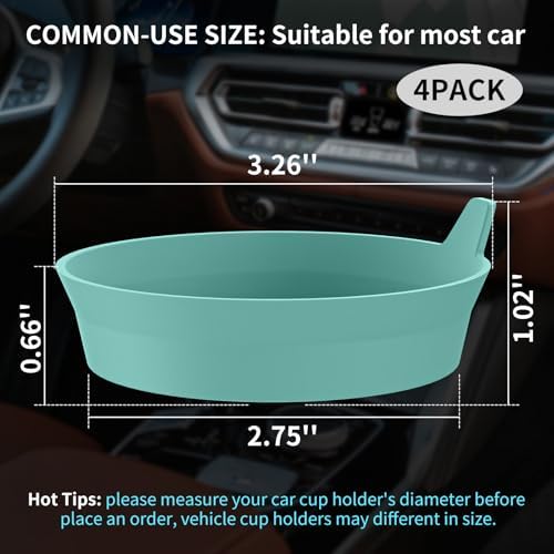 ME.FAN Car Cup Holder Coasters Silicone Cups Mats, Automotive Universal - Image 2