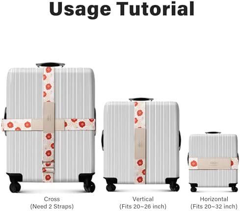 Luggage Straps for Suitcases, Adjustable Luggage Elastic Belt, Travel - Image 3