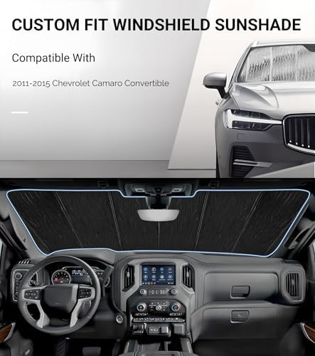 Pigenius Windshield Sunshade for Chevrolet Camaro Convertible 2011-2015 - Image 2