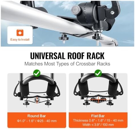 Kayak Roof Rack 2 Pairs J-Bar Soft Roof Rack Quick Folding Top Mount Tie Down - Image 6
