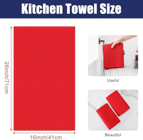 Homaxy Microfiber Waffle Weave Kitchen Towels, 6 Pack - Image 2