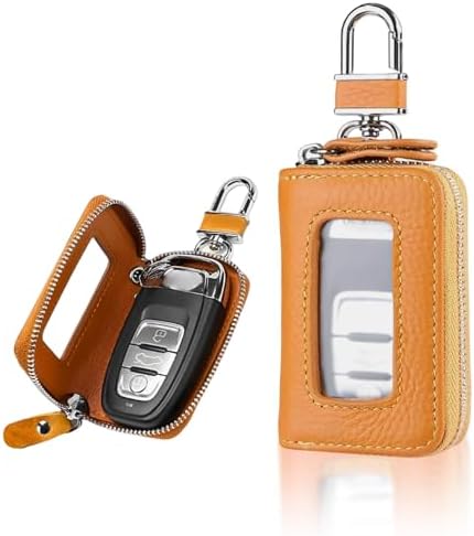 Car Key Case, PU Leather Auto Key Fob Cover, Car Smart Key Pouch by Unknown