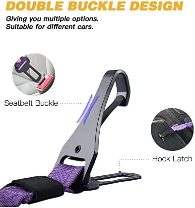 AUBELL Dog Seat Belt for Car, Updated 3-in-1 Bungee Dog Car Harness - Image 3