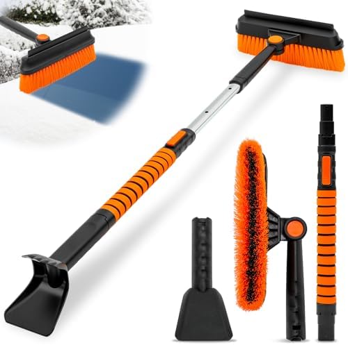 1 Pcs 33" to 39" Extendable Snow Brush and Ice Scraper by CraftyDream