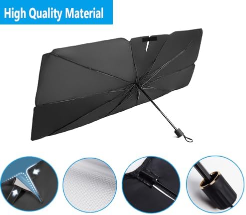 Windshield Sun Shade 2025 Car Accessories 100% Blackout Car Front Windsow - Image 4