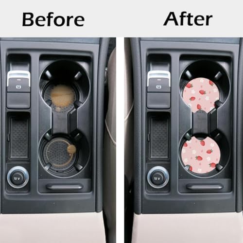 KARREAL 2 Pcs Car Cup Coasters - Image 2