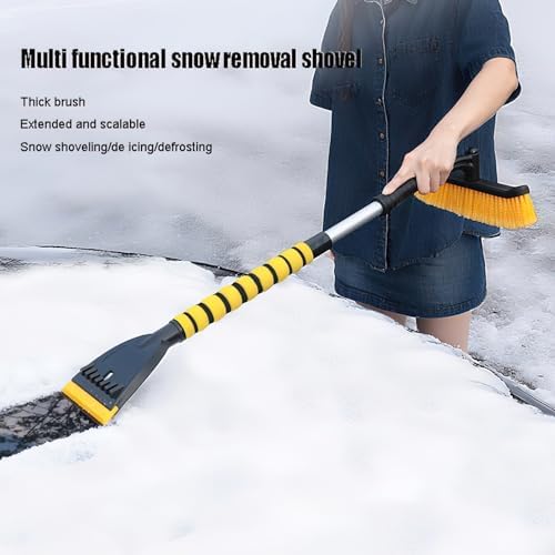 Car Snow Shovel, car Mounted Telescopic defrosting Shovel, Snow Brush 2-in-1 - Image 2