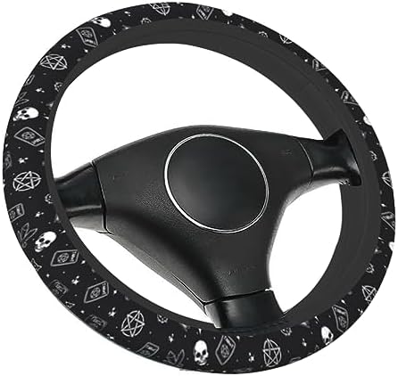 Gothic Skull Cat Steering Wheel Cover - Image 5